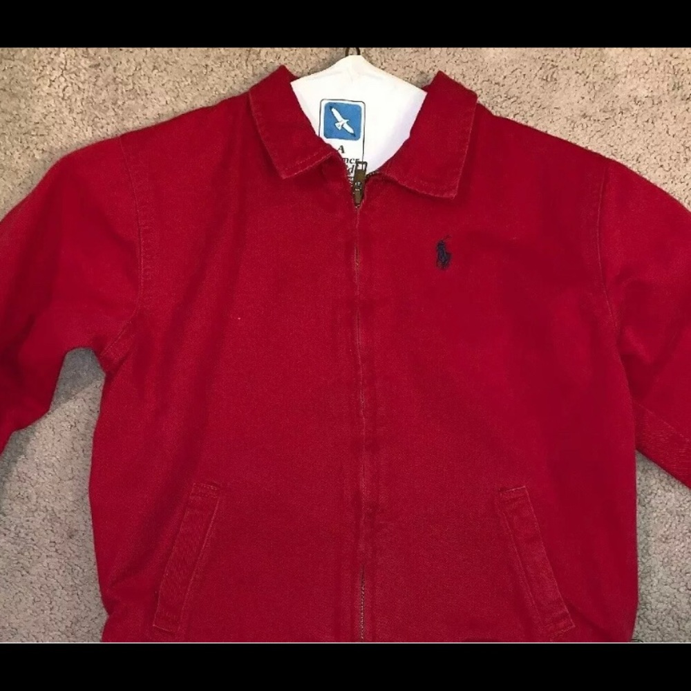Ralph Lauren Polo Red Cotton Jacket Children 6/6X
